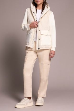 Quilted Combo Knit Jacket
