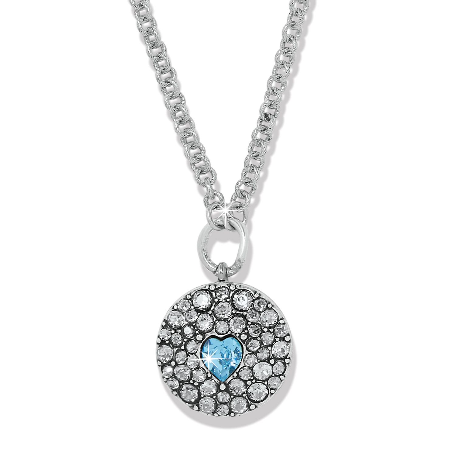 Mystery Of Love Heart Necklace-Aqua