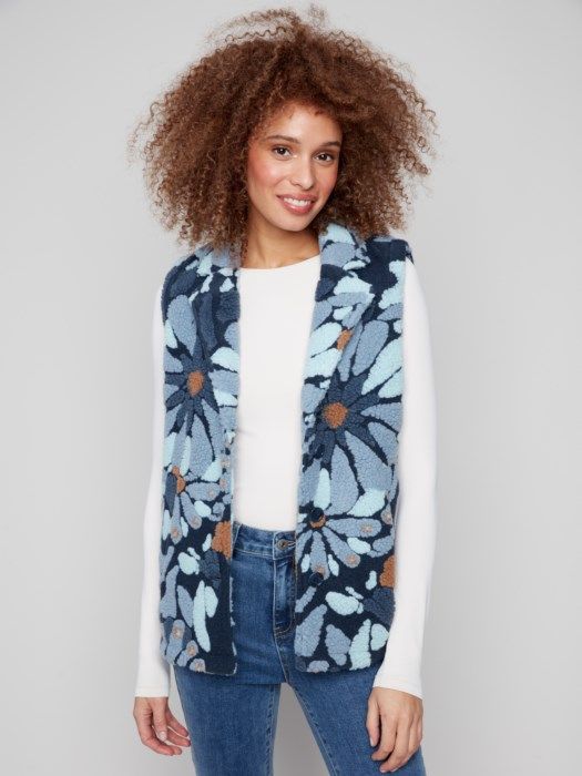 Sherpa Flocked Fleece Vest