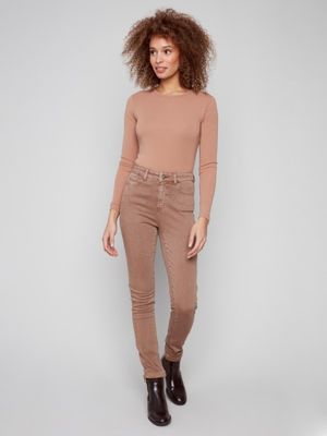 Cuffed Hem Colored Twill