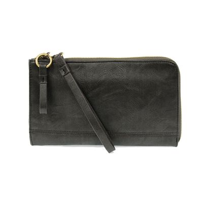 Metallic Graphite Karina Wristlet