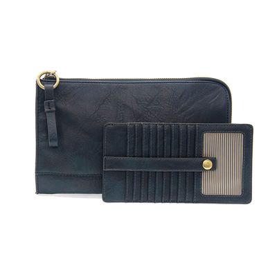 Vivid Navy Karina Wristlet