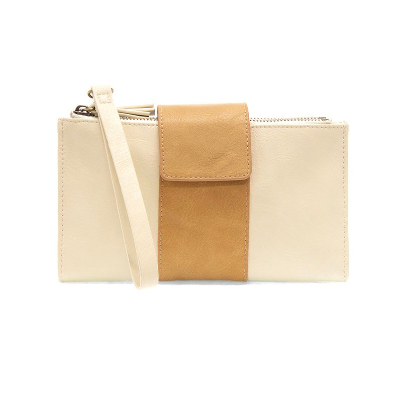 White/Tan Camryn Wallet