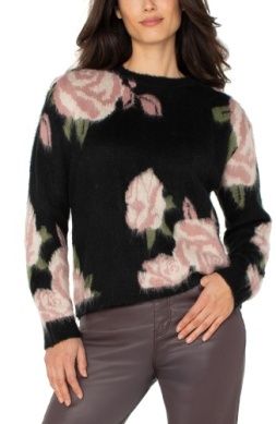 Long Sleeve Crew Neck Dropped Shoulder Sweater