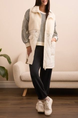 Mix Media Sherpa Vest