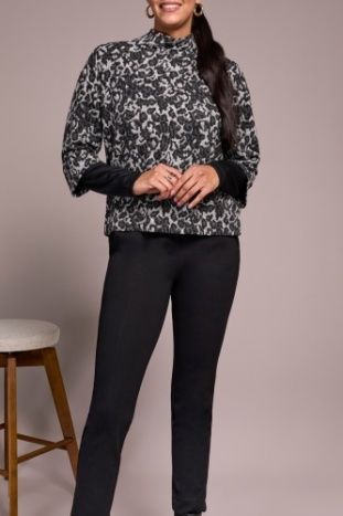Mock Neck Top with Combo