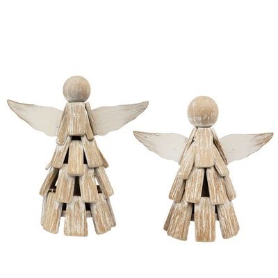 Wood Angels, Set of 2
