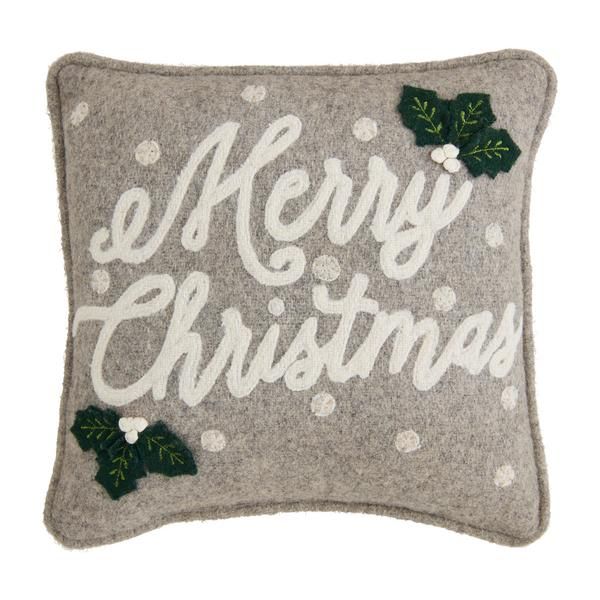 Mini Merry Christmas Felted Pillow
