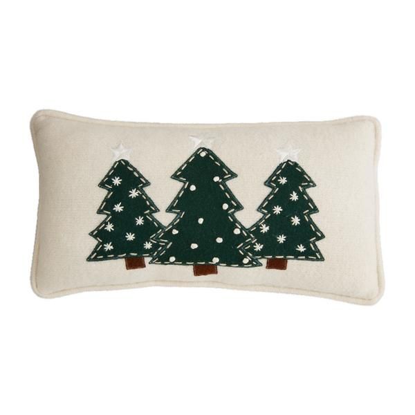 Mini Triple Tree Felted Pillow