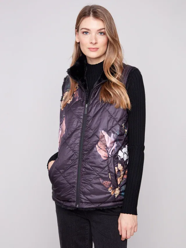 Reversible Floral Vest