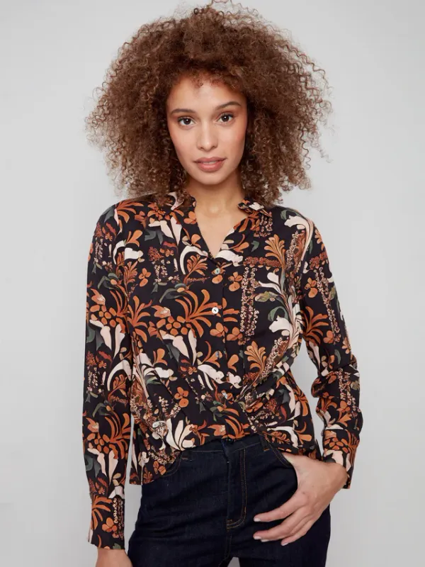 Shirt w/Twisted Front