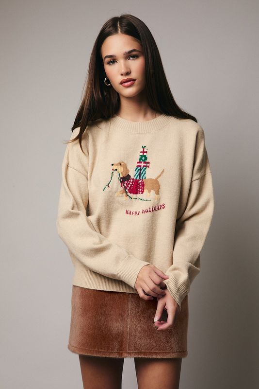 Dog Graphic Sweater