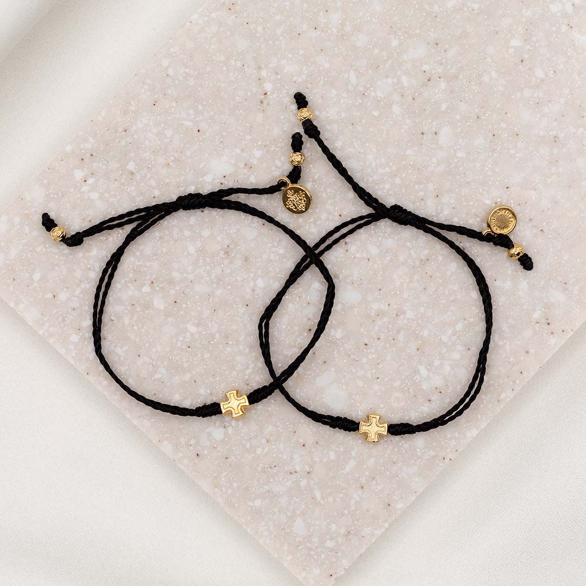 Prayer Partner Bracelets-Gold/Black