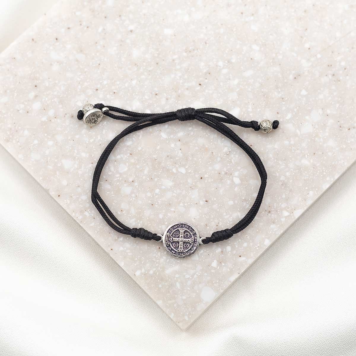 Serenity Blessing Bracelet-Silver/Black
