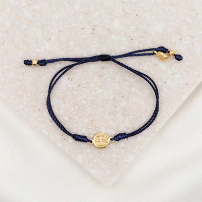 Breathe Blessing Bracelet-Gold/Navy
