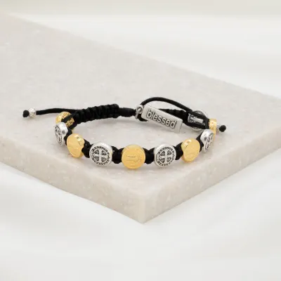 Blessing Bracelet 10 Medal-Gold/Silver/Black