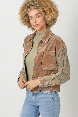 Plaid Corduroy Jacket