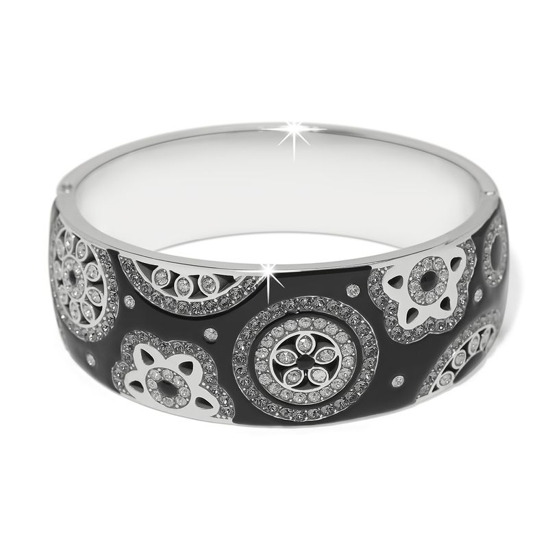 Flora Wide Hinged Bangle Bracelet