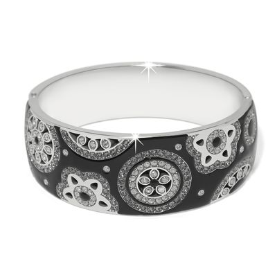 Flora Wide Hinged Bangle Bracelet