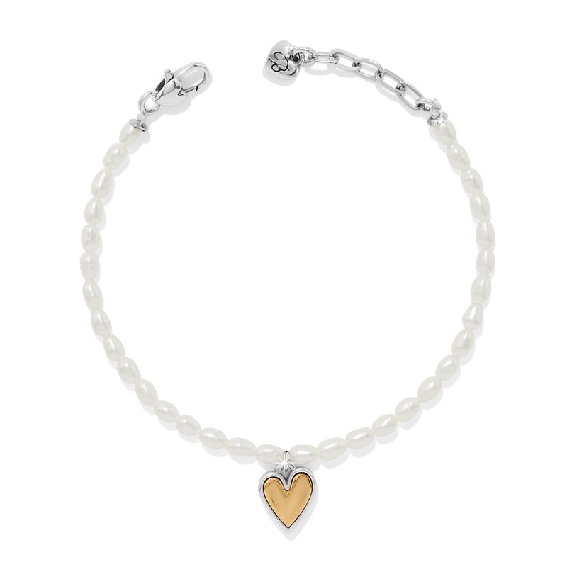 Cascade Embrace Pearl Heart Bracelet