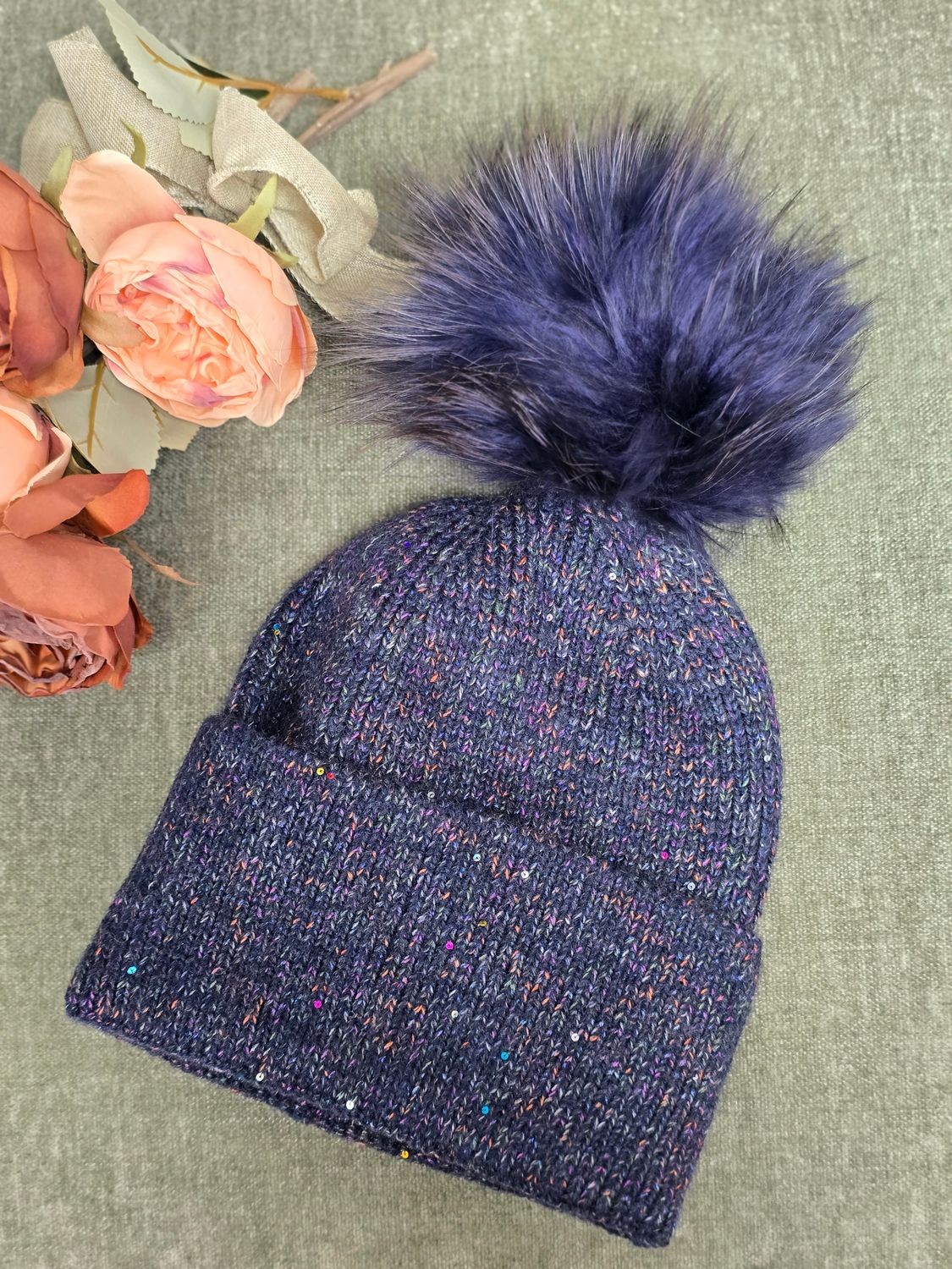Knit Beanie, Color: NAVY
