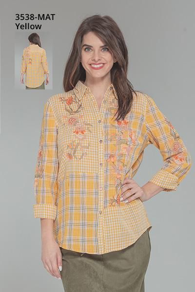 Embroidered Mix Shirt