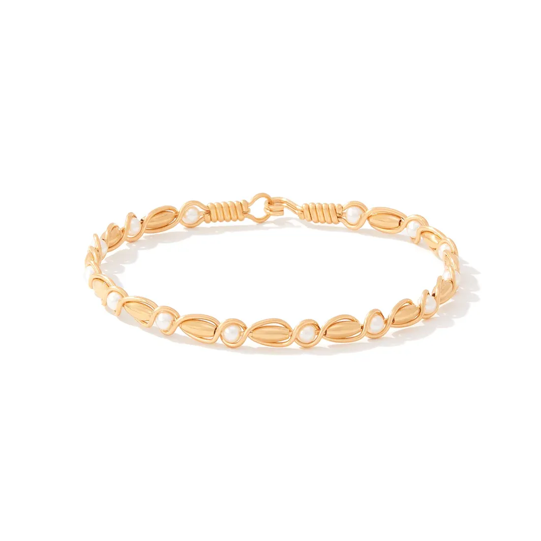 To Have and To Hold Bracelet - 14K Gold Artist Wire with Gold-Filled Beads / 6.75&quot; S