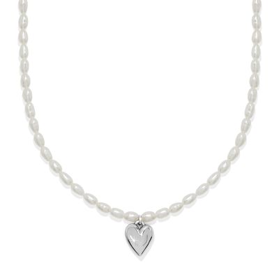 Cascade Embrace Pearl Heart Necklace