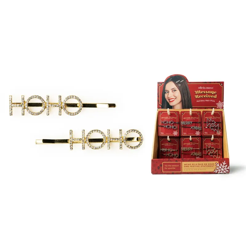 Christmas Olivia Moss Bling Hair Clips