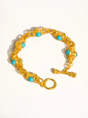 Atley 18K Gold Vintage Turquoise Bracelet
