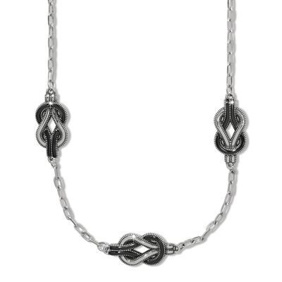 Interlok Harmony Trio Necklace-Silver/Black