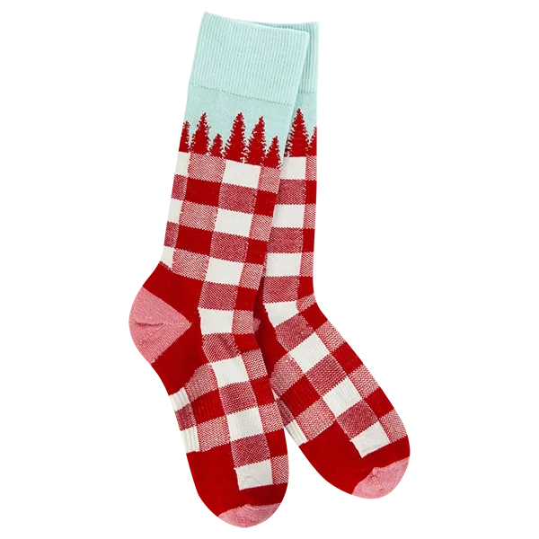 Woods Crew Red Tree Plaid