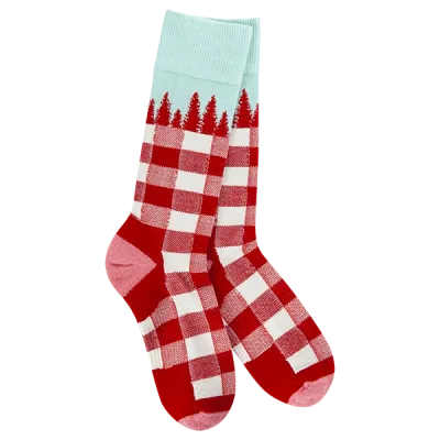 Woods Crew Red Tree Plaid