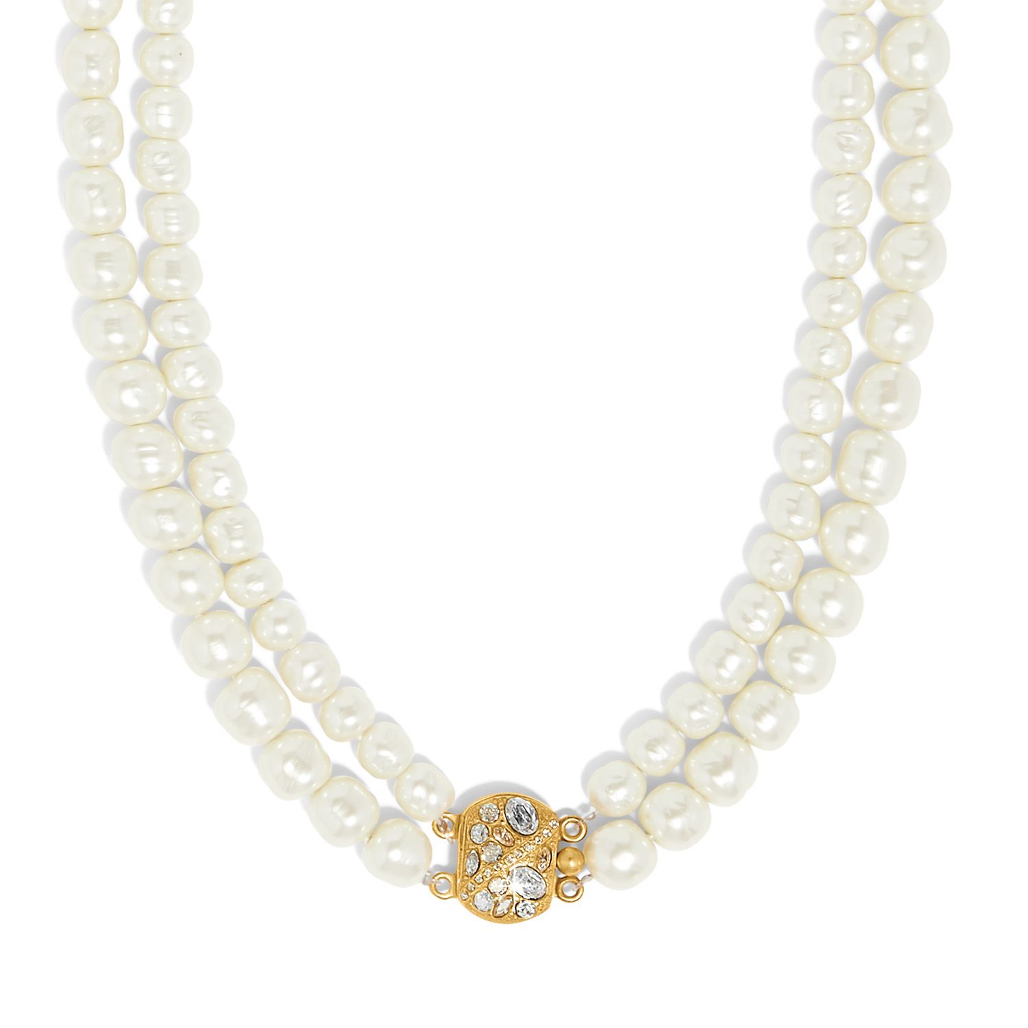 Trust Your Journey Double Pearl Necklace