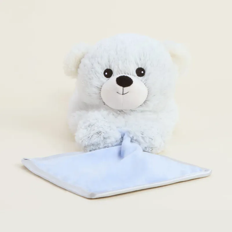 Blue Marshmallow Warmies Bear Blanket