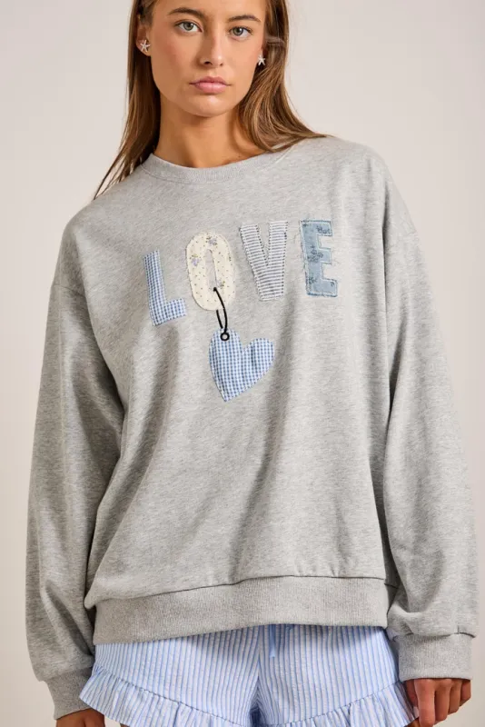 Love Patch Heart Sweatshirt