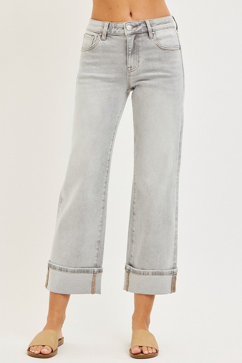 Mid Rise Jeans W/ Cuff