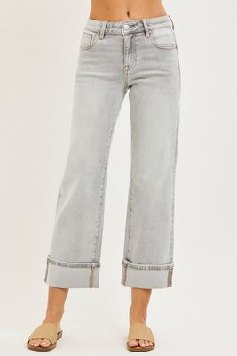 Mid Rise Jeans W/ Cuff