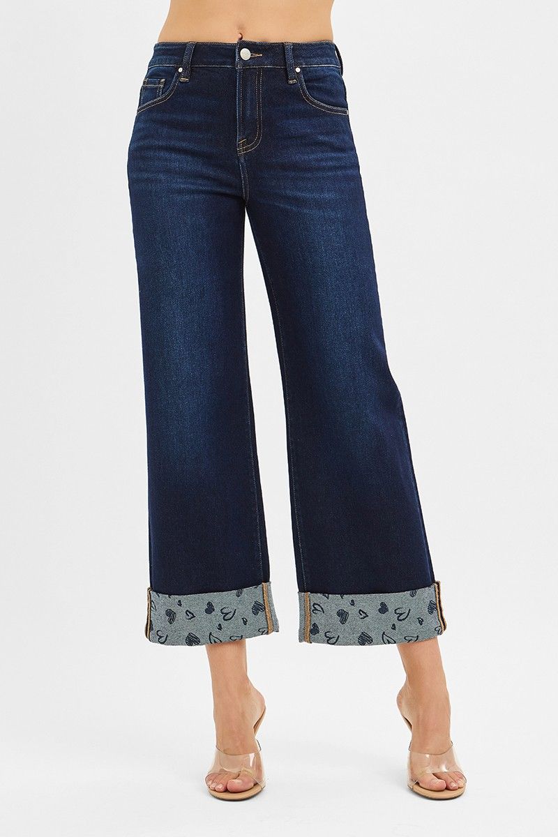 Heart Cuff Jeans