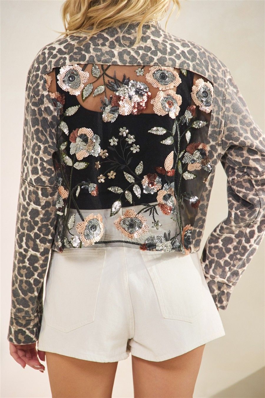 Leopard Sequin Jacket