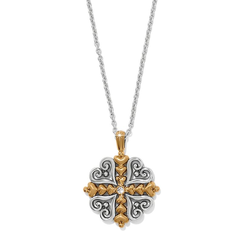 Alcazar Heart Two Tone Necklace