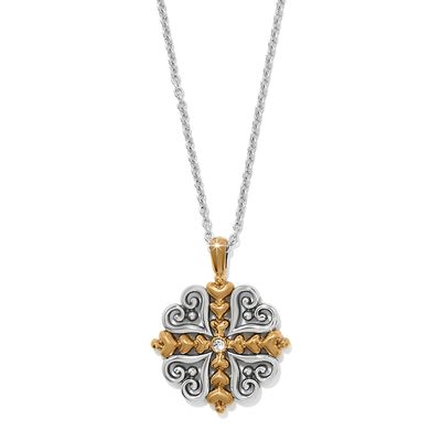 Alcazar Heart Two Tone Necklace
