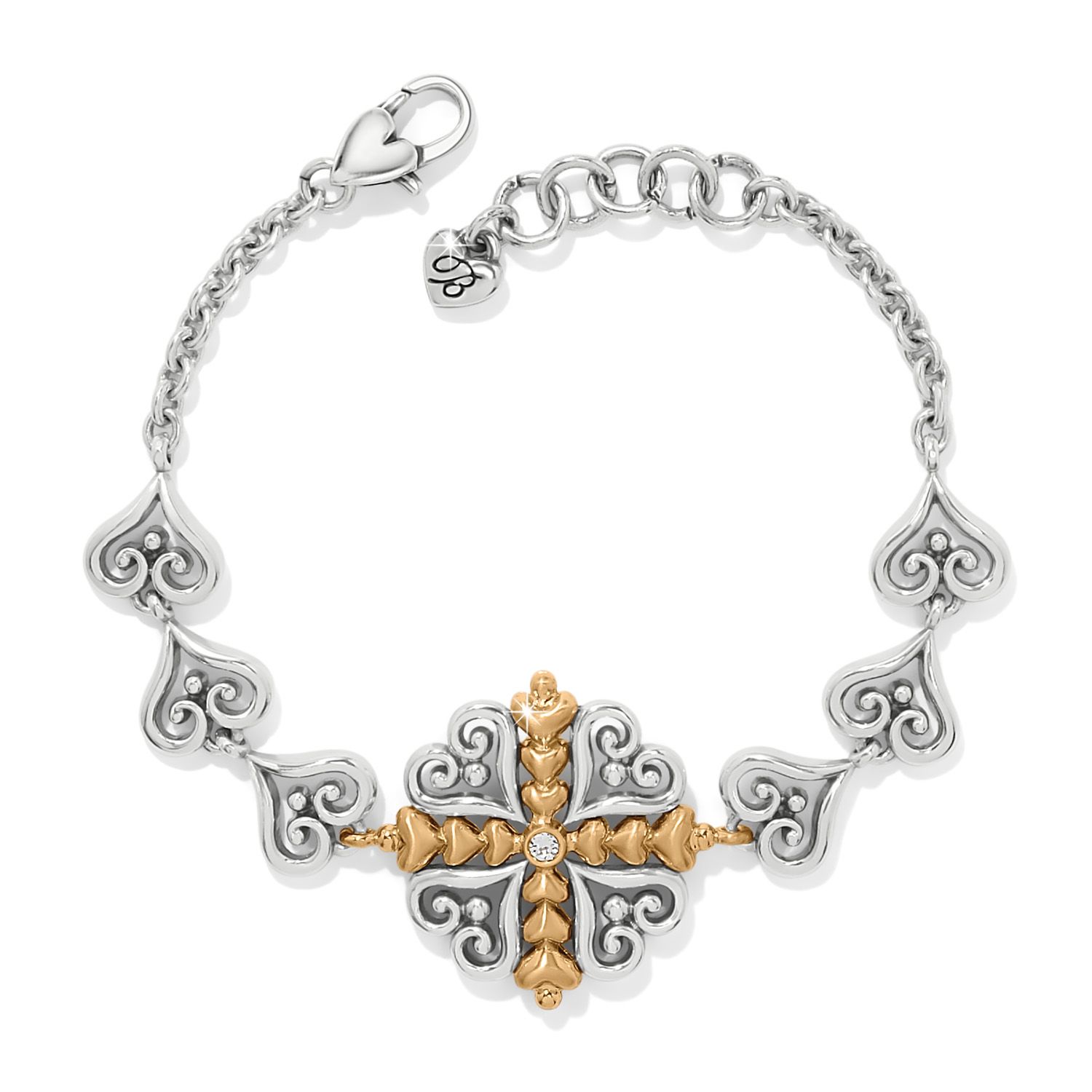 Alcazar Heart Two Tone Bracelet