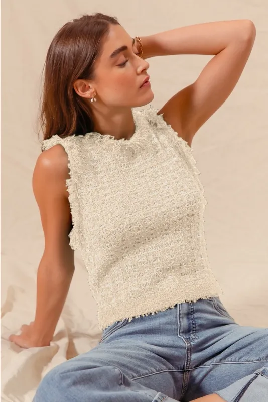 Tweed Knit Top