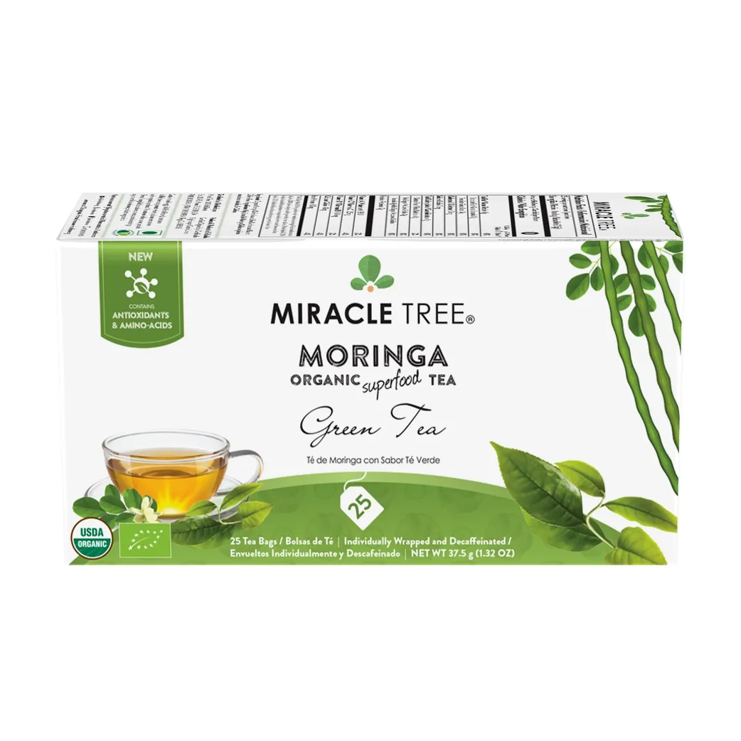 Organic Moringa Tea, Color: Green Tea