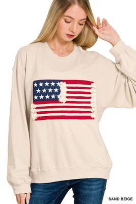 American Flag Pullover