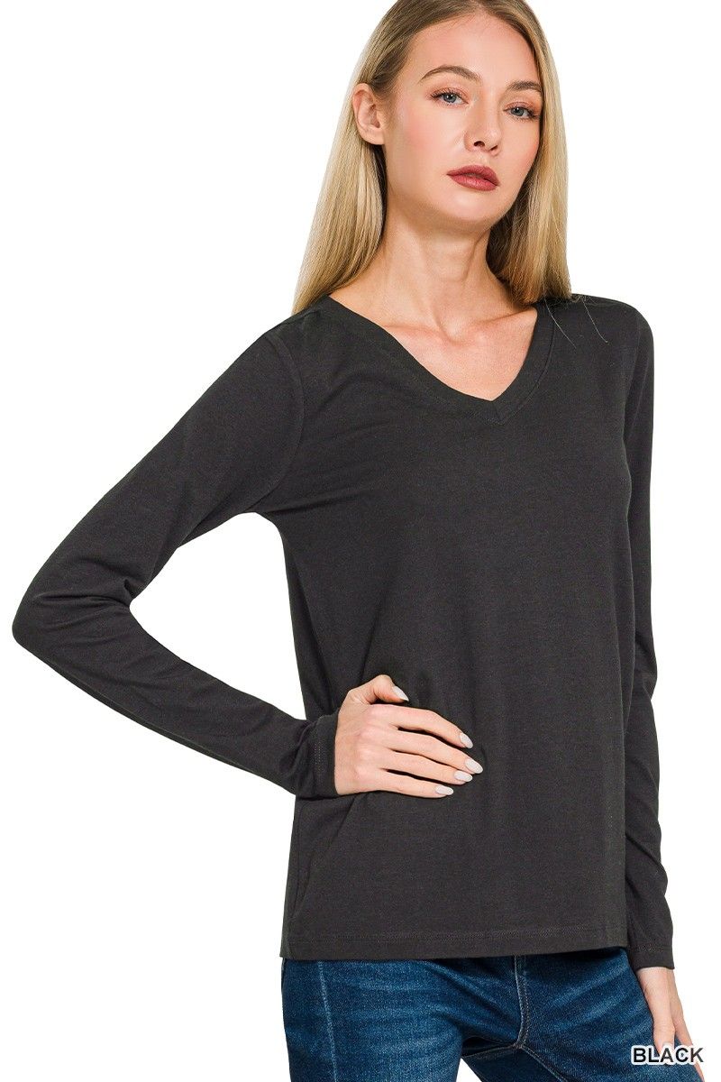 Cotton T-shirt, Color: BLACK, Size: SMALL