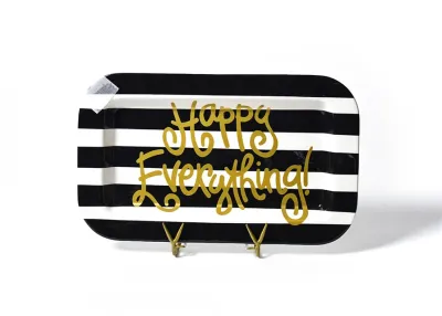 Black Stripe Happy Everything Mini Rectangle Platter