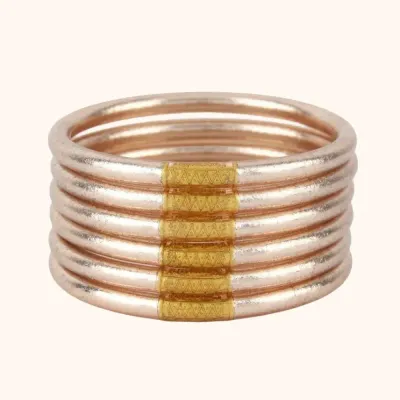 Champagne All Weather Bangles MD (Set of 6)