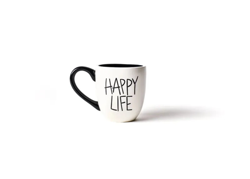White Happy Life Mug